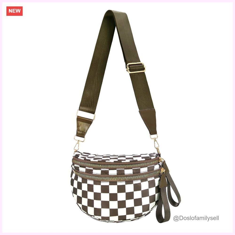 Nylon Crossbody Bag Crescent Fanny Pack Shoulder Bag